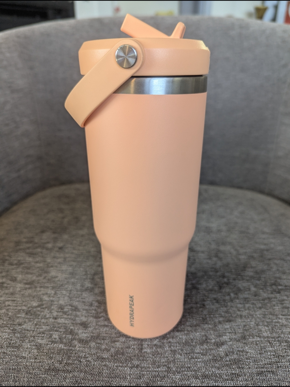 HydraPeak Peach Insulated Travel Bottle with Flip Handle